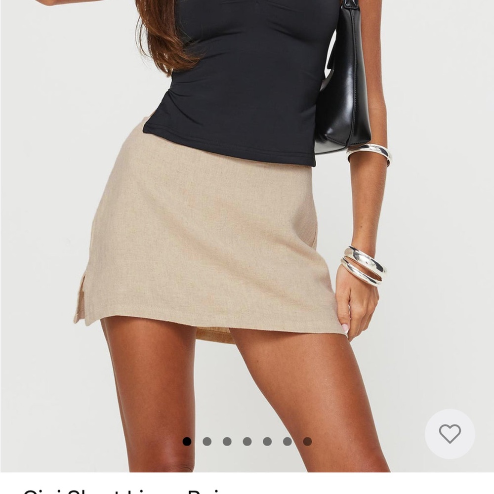 Beige Mini Skirt
